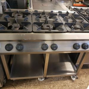 Angelo Po 6 Burner Gas Boiling Top With Stand On Castors