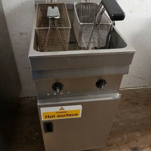 Valentine Single Tank Twin Basket Electric Fryer With Oil Bucket And Filter - EVO 400